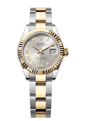 Rolex Lady-Datejust 28 Oyster Perpetual Oystersteel and yellow gold silver dial Oyster band Reference 279173
