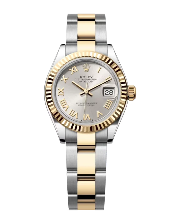 Rolex Lady-Datejust 28 Oyster Perpetual Oystersteel and yellow gold silver dial Oyster band Reference 279173