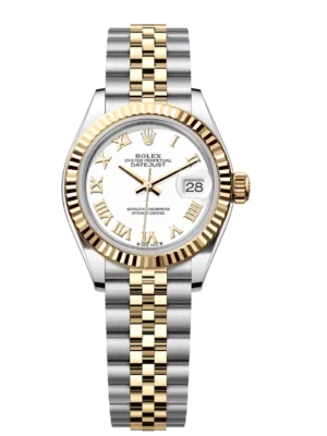 Rolex Lady-Datejust 28 Oyster Perpetual Oystersteel and yellow gold white dial Jubilee band Reference 279173
