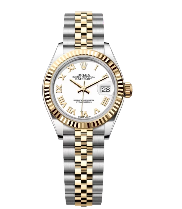 Rolex Lady-Datejust 28 Oyster Perpetual Oystersteel and yellow gold white dial Jubilee band Reference 279173