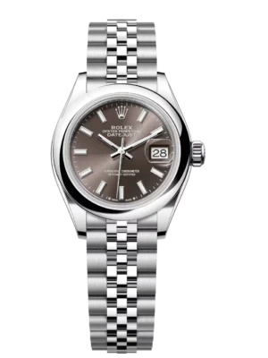 Rolex Lady-Datejust 28 Oyster Perpetual Oystersteel dark grey dial Jubilee band Reference 279160