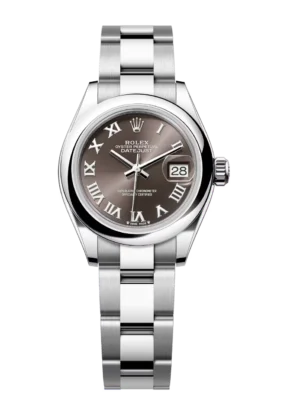 Rolex Lady-Datejust 28 Oyster Perpetual Oystersteel dark grey dial Oyster band Reference 279160