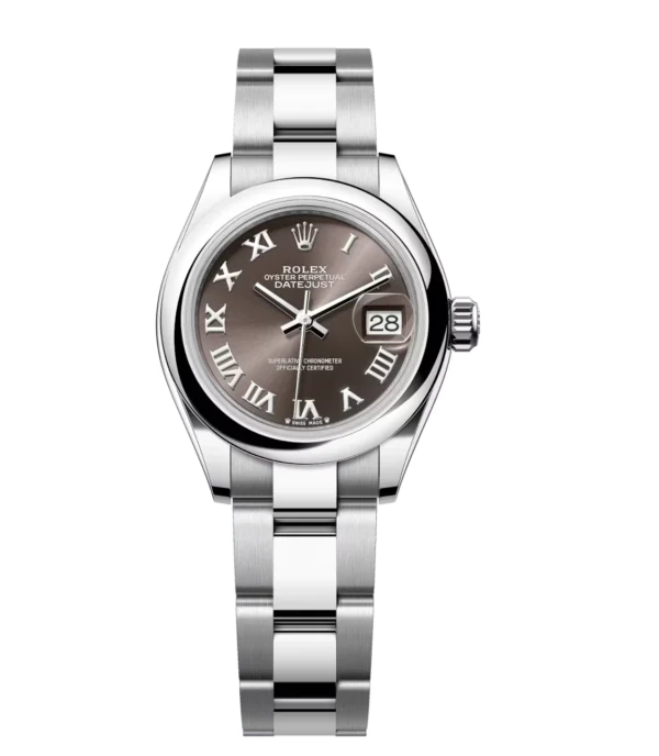 Rolex Lady-Datejust 28 Oyster Perpetual Oystersteel dark grey dial Oyster band Reference 279160