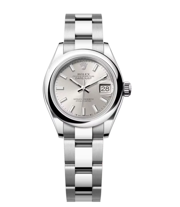Rolex Lady-Datejust 28 Oyster Perpetual Oystersteel silver dial Oyster band Reference 279160