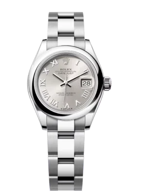 Rolex Lady-Datejust 28 Oyster Perpetual Oystersteel silver dial Oyster band Reference 279160