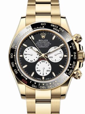 Rolex Cosmograph Daytona "Le Mans" 18 ct yellow gold bright black and white dial Oyster band Reference 126528LN