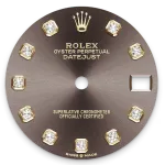 Rolex Datejust 31 Oyster Perpetual Oystersteel and yellow gold dark grey, diamond-set dial Jubilee band Reference 278273