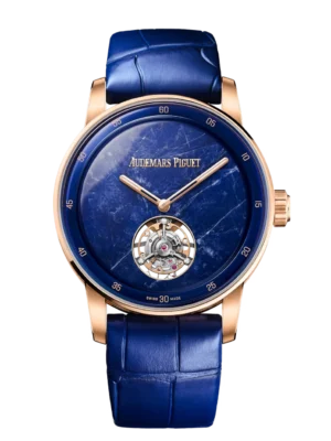 Audemars Piguet Code 11.59 Selfwinding Flying Tourbillon 18-carat pink gold and blue sodalite dial blue alligator strap Ref. 26665OR.OO.D349CR.01