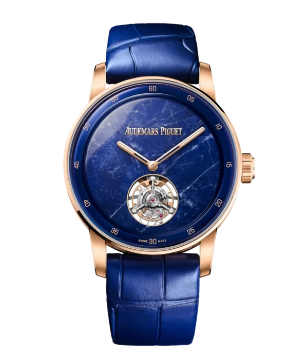 Audemars Piguet Code 11.59 Selfwinding Flying Tourbillon 18-carat pink gold and blue sodalite dial blue alligator strap Ref. 26665OR.OO.D349CR.01