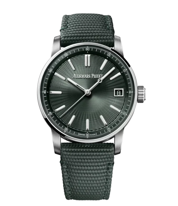 Audemars Piguet Code 11.59 Selfwinding Stainless steel and Green dial Green rubber-coated strap Ref. 15210ST.OO.A056KB.01