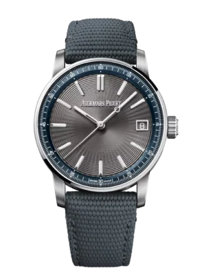 Audemars Piguet Code 11.59 Selfwinding Stainless steel and grey embossed dial grey rubber-coated strap Ref. 15210ST.OO.A009KB.01