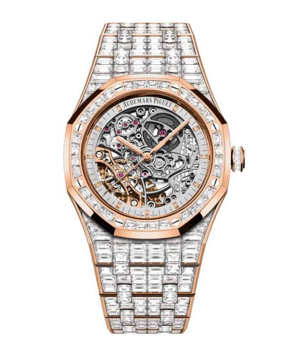 Audemars Piguet Royal Oak Double Balance Wheel Openworked 18-carat pink gold and Openworked rhodium-toned dial 18-carat pink gold bracelet Ref. 15417OR.ZZ.1267OR.01.A