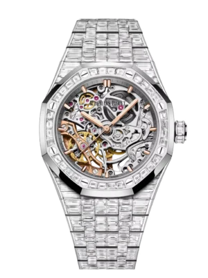 Audemars Piguet Royal Oak Double Balance Wheel Openworked 18-carat white gold and Rhodium-toned openworked dial 18-carat white gold bracelet Ref. 15469BC.ZZ.1260BC.01-A