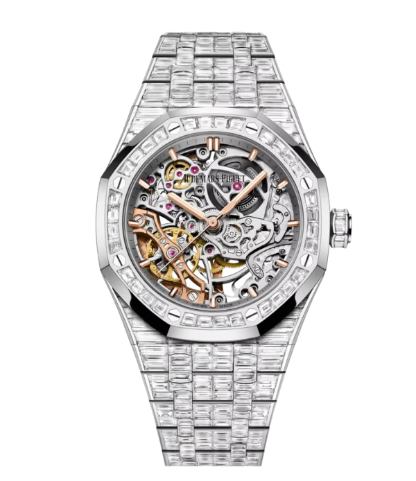 Audemars Piguet Royal Oak Double Balance Wheel Openworked 18-carat white gold and Rhodium-toned openworked dial 18-carat white gold bracelet Ref. 15469BC.ZZ.1260BC.01-A