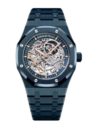 Audemars Piguet Royal Oak Double Balance Wheel Openworked "Bleu Nuit" ceramic and "Bleu Nuit, Nuage 50" dial "Bleu Nuit, Nuage 50" ceramic bracelet Ref. 15416CD.OO.1225CD.01