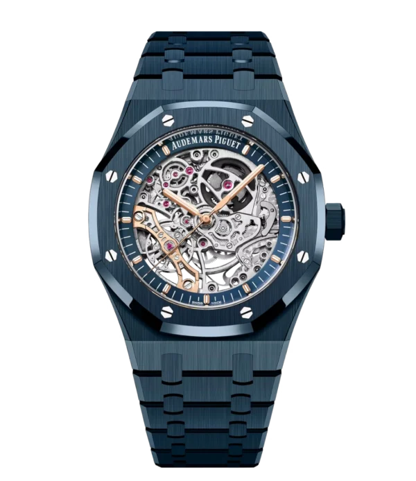 Audemars Piguet Royal Oak Double Balance Wheel Openworked "Bleu Nuit" ceramic and "Bleu Nuit, Nuage 50" dial "Bleu Nuit, Nuage 50" ceramic bracelet Ref. 15416CD.OO.1225CD.01