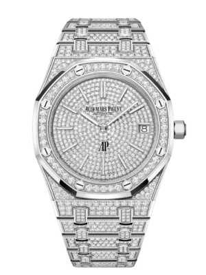 Audemars Piguet Royal Oak “Jumbo” Extra-Thin 18-carat white gold and 18-carat white gold dial 18-carat white gold bracelet Ref. 16202BC.ZZ.1241BC.01