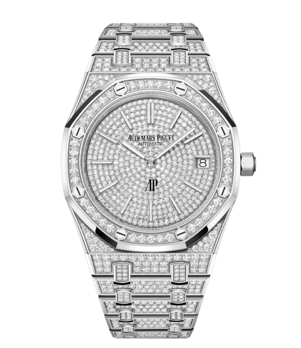 Audemars Piguet Royal Oak “Jumbo” Extra-Thin 18-carat white gold and 18-carat white gold dial 18-carat white gold bracelet Ref. 16202BC.ZZ.1241BC.01
