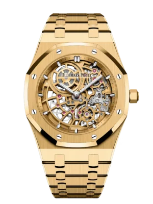 Audemars Piguet Royal Oak “Jumbo” Extra-Thin Openworked 18-carat yellow gold and Yellow gold-toned openworked dial 18-carat yellow gold bracelet Ref. 16204BA.OO.1240BA.01