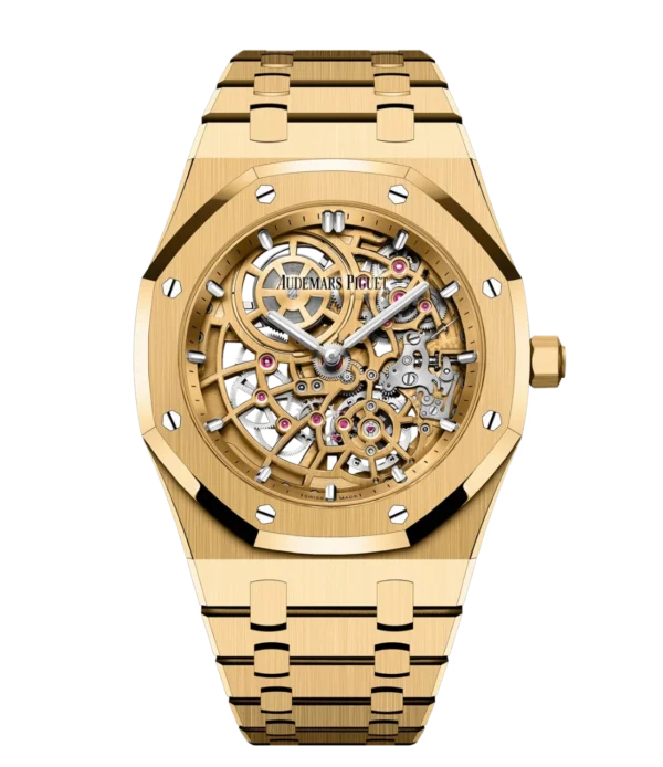 Audemars Piguet Royal Oak “Jumbo” Extra-Thin Openworked 18-carat yellow gold and Yellow gold-toned openworked dial 18-carat yellow gold bracelet Ref. 16204BA.OO.1240BA.01