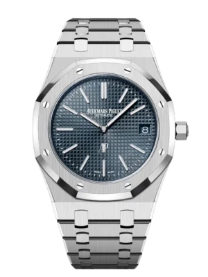 Audemars Piguet Royal Oak "Jumbo" Extra-Thin Stainless steel and “Bleu nuit nuage 50” dial Stainless steel bracelet Ref. 16202ST.OO.1240ST.02