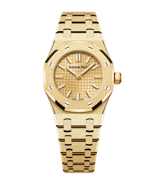 Audemars Piguet Royal Oak Mini Frosted Gold Quartz 18-carat yellow gold and Yellow gold-toned dial Hammered 18-carat yellow gold bracelet Ref. 67630BA.GG.1312BA.01-C