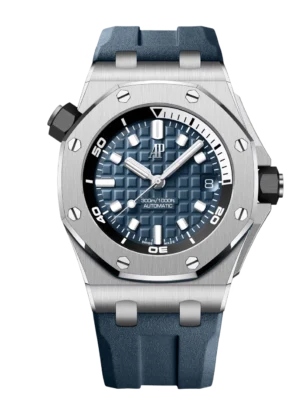 Audemars Piguet Royal Oak Offshore Diver Stainless steel and Blue dial Blue rubber strap Ref. 15720ST.OO.A027CA.01