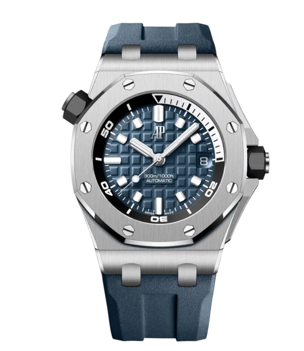 Audemars Piguet Royal Oak Offshore Diver Stainless steel and Blue dial Blue rubber strap Ref. 15720ST.OO.A027CA.01