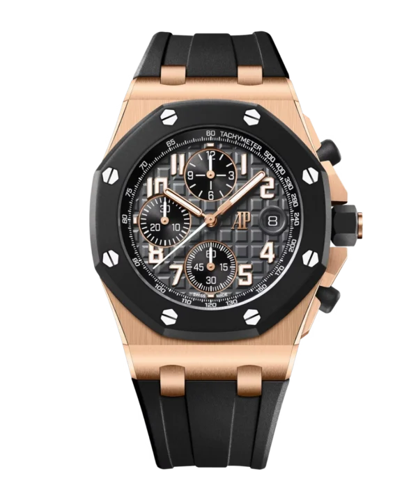 Audemars Piguet Royal Oak Offshore Selfwinding Chronograph 18-carat pink gold and Anthracite grey dial Black rubber strap Ref. 26238OK.OO.A002CA.01