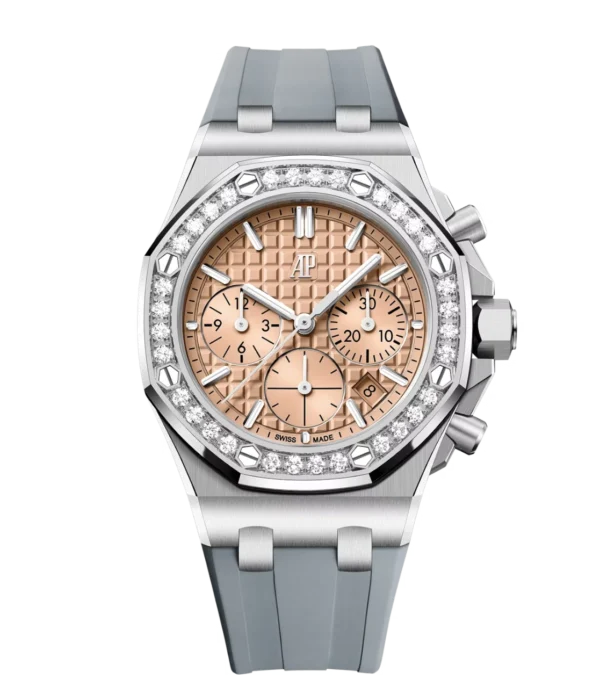 Audemars Piguet Royal Oak Offshore Selfwinding Chronograph Stainless steel and Salmon dial Grey rubber strap Ref. 26231ST.ZZ.A178CA.01