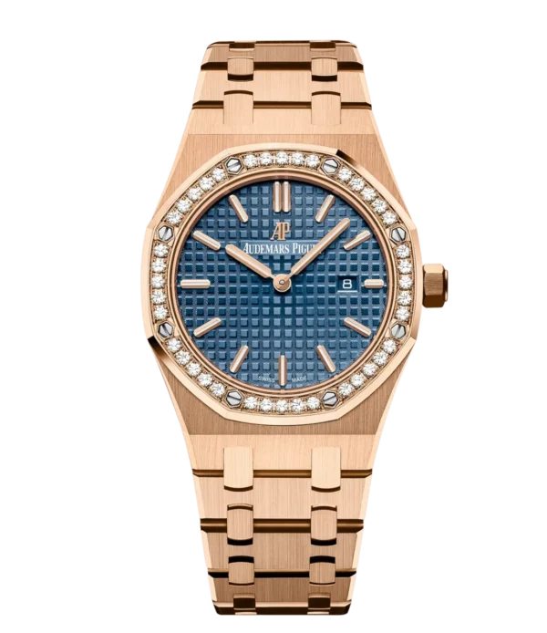 Audemars Piguet Royal Oak Quartz 18-carat pink gold and Blue dial 18-carat pink gold bracelet Ref. 67651OR.ZZ.1261OR.02-A