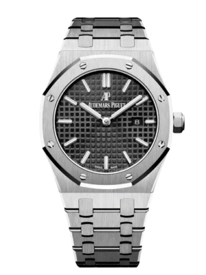 Audemars Piguet Royal Oak Quartz Stainless steel and Black dial Stainless steel bracelet Ref. 67650ST.OO.1261ST.01-A