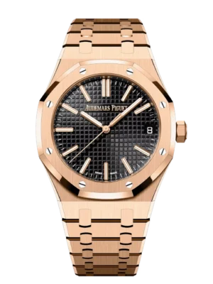Audemars Piguet Royal Oak Selfwinding 18-carat pink gold and Black dial 18-carat pink gold bracelet Ref. 15510OR.OO.1320OR.04