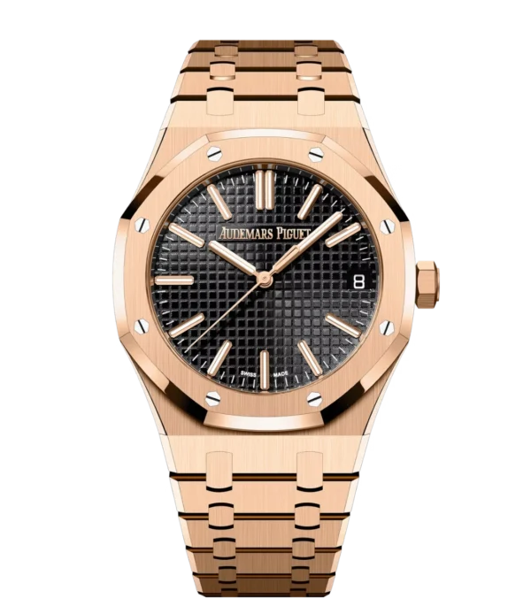 Audemars Piguet Royal Oak Selfwinding 18-carat pink gold and Black dial 18-carat pink gold bracelet Ref. 15510OR.OO.1320OR.04