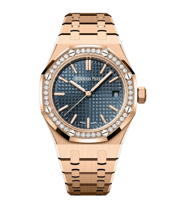 Audemars Piguet Royal Oak Selfwinding 18-carat pink gold and “Bleu nuit nuage 50” dial 18-carat pink gold bracelet Ref. 15551OR.ZZ.1356OR.05