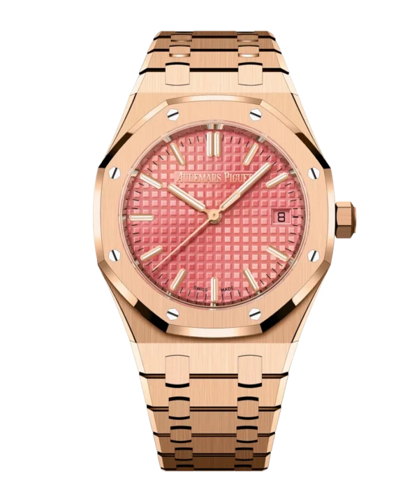 Audemars Piguet Royal Oak Selfwinding 18-carat pink gold and Pink dial 18-carat pink gold bracelet Ref. 77450OR.OO.1361OR.01