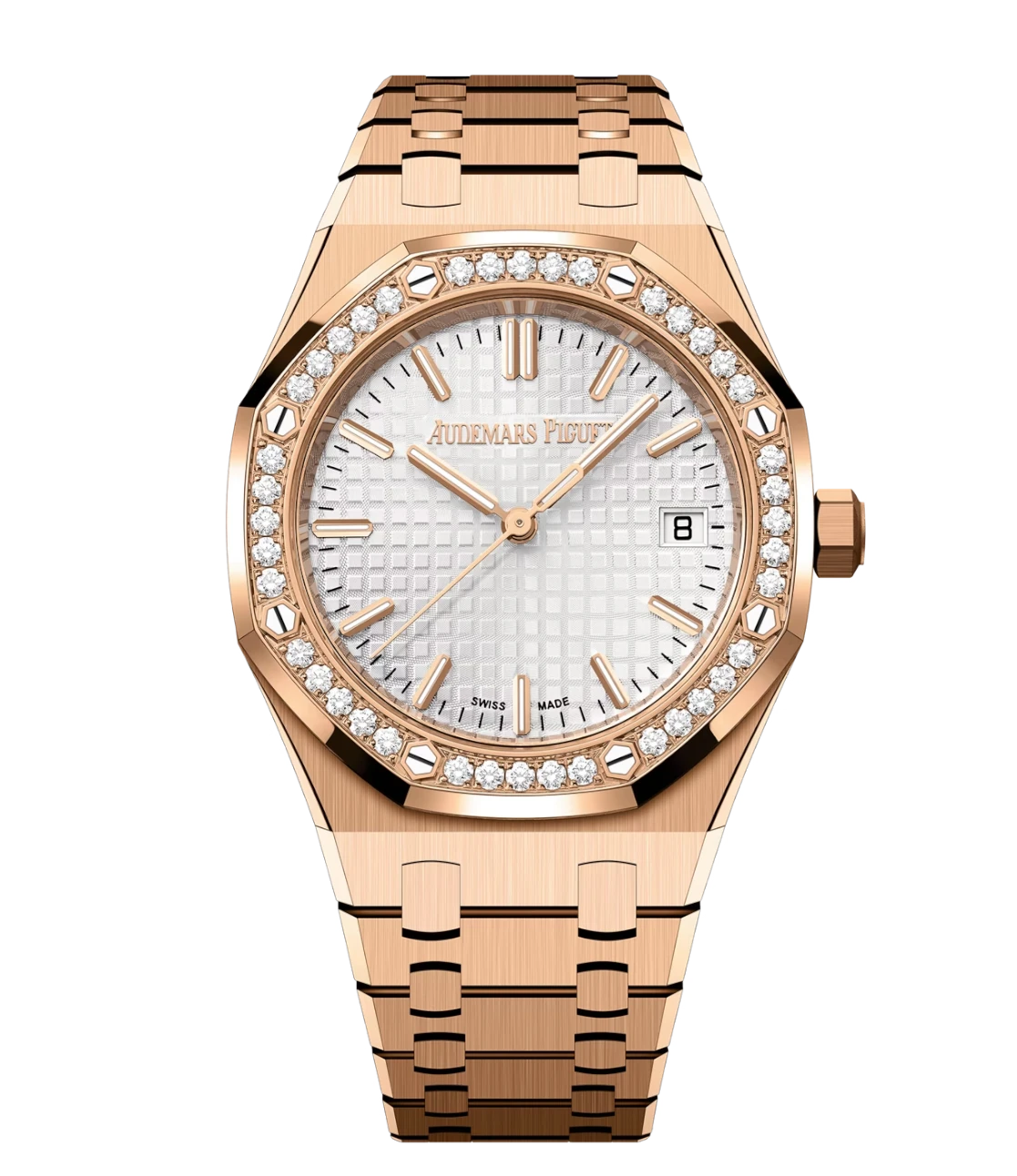 Audemars Piguet Royal Oak Selfwinding 18-carat pink gold and Silver ...