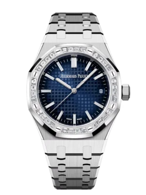 Audemars Piguet Royal Oak Selfwinding 18-carat white gold and Smoked blue dial 18-carat white gold bracelet Ref. 15551BC.ZZ.1356BC.01