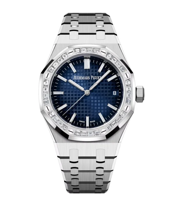 Audemars Piguet Royal Oak Selfwinding 18-carat white gold and Smoked blue dial 18-carat white gold bracelet Ref. 15551BC.ZZ.1356BC.01