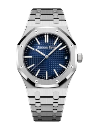 Audemars Piguet Royal Oak Selfwinding 18-carat white gold and smoked blue “Grande Tapisserie” dial 18-carat white gold integrated bracelet Ref. 15510BC.OO.1320BC.04