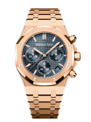 Audemars Piguet Royal Oak Selfwinding Chronograph 18-carat pink gold and “Bleu nuit nuage 50” dial 18-carat pink gold bracelet Ref. 26240OR.OO.1320OR.05