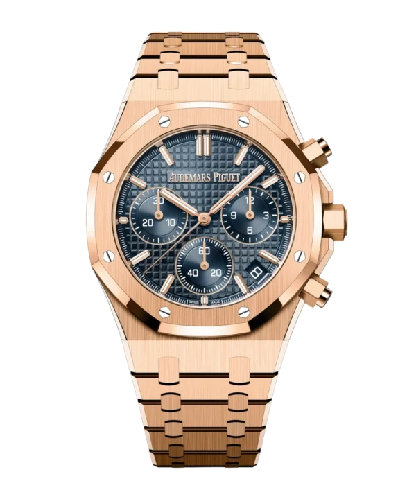 Audemars Piguet Royal Oak Selfwinding Chronograph 18-carat pink gold and “Bleu nuit nuage 50” dial 18-carat pink gold bracelet Ref. 26240OR.OO.1320OR.05