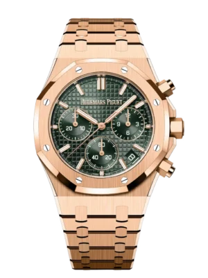 Audemars Piguet Royal Oak Selfwinding Chronograph 18-carat pink gold and Khaki green dial 18-carat pink gold bracelet Ref. 26240OR.OO.1320OR.08