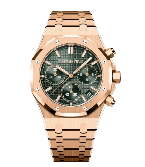 Audemars Piguet Royal Oak Selfwinding Chronograph 18-carat pink gold and Khaki green dial 18-carat pink gold bracelet Ref. 26240OR.OO.1320OR.08