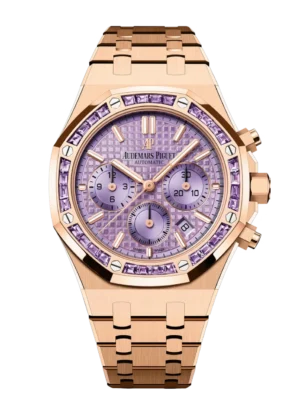 Audemars Piguet Royal Oak Selfwinding Chronograph 18-carat pink gold and Purple dial 18-carat pink gold bracelet Ref. 26319OR.AY.1256OR.01