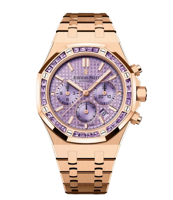Audemars Piguet Royal Oak Selfwinding Chronograph 18-carat pink gold and Purple dial 18-carat pink gold bracelet Ref. 26319OR.AY.1256OR.01