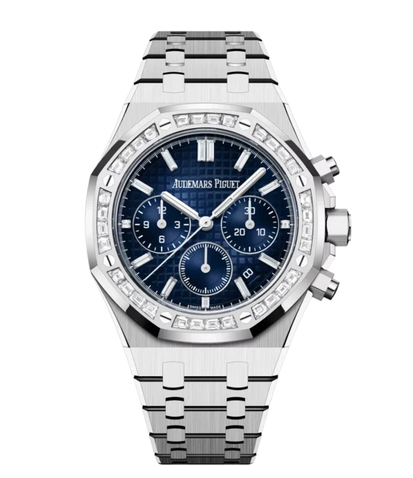 Audemars Piguet Royal Oak Selfwinding Chronograph 18-carat white gold and Smoked blue dial 18-carat white gold bracelet Ref. 26715BC.ZZ.1356BC.01
