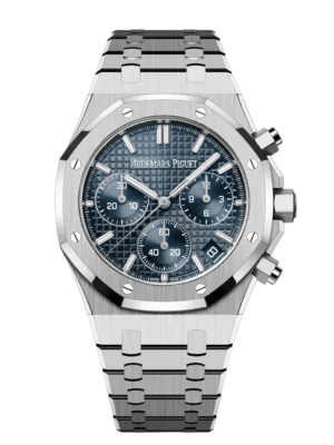 Audemars Piguet Royal Oak Selfwinding Chronograph Stainless steel and “Bleu nuit nuage 50” dial Stainless steel bracelet Ref. 26240ST.OO.1320ST.05