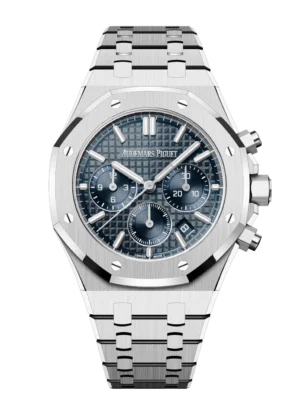Audemars Piguet Royal Oak Selfwinding Chronograph Stainless steel and “Bleu nuit nuage 50” dial Stainless steel bracelet Ref. 26715ST.OO.1356ST.01