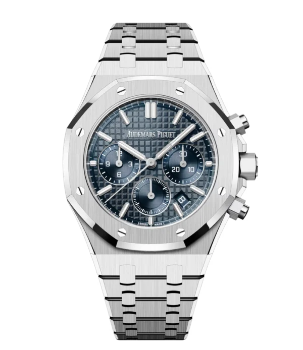 Audemars Piguet Royal Oak Selfwinding Chronograph Stainless steel and “Bleu nuit nuage 50” dial Stainless steel bracelet Ref. 26715ST.OO.1356ST.01